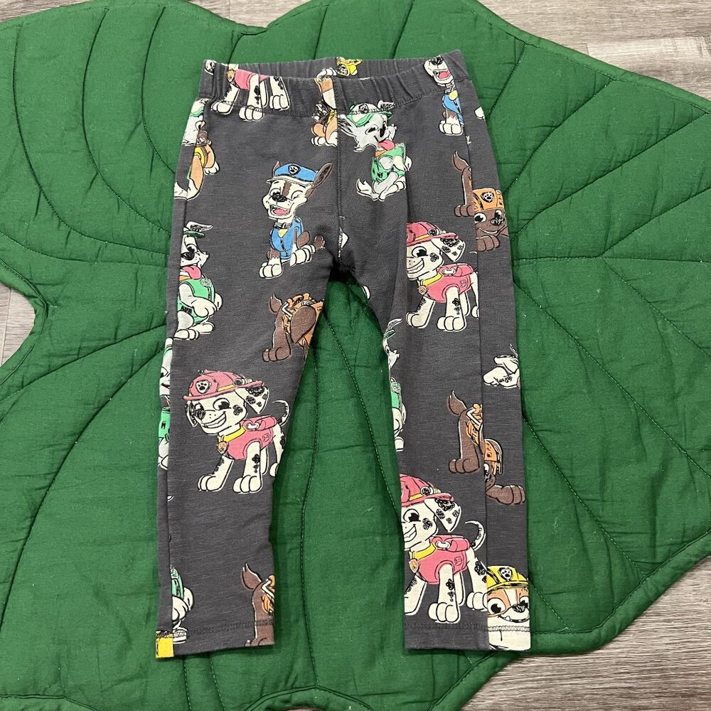 Zara Kids Leggings with Cartoon Dog Print - Gray